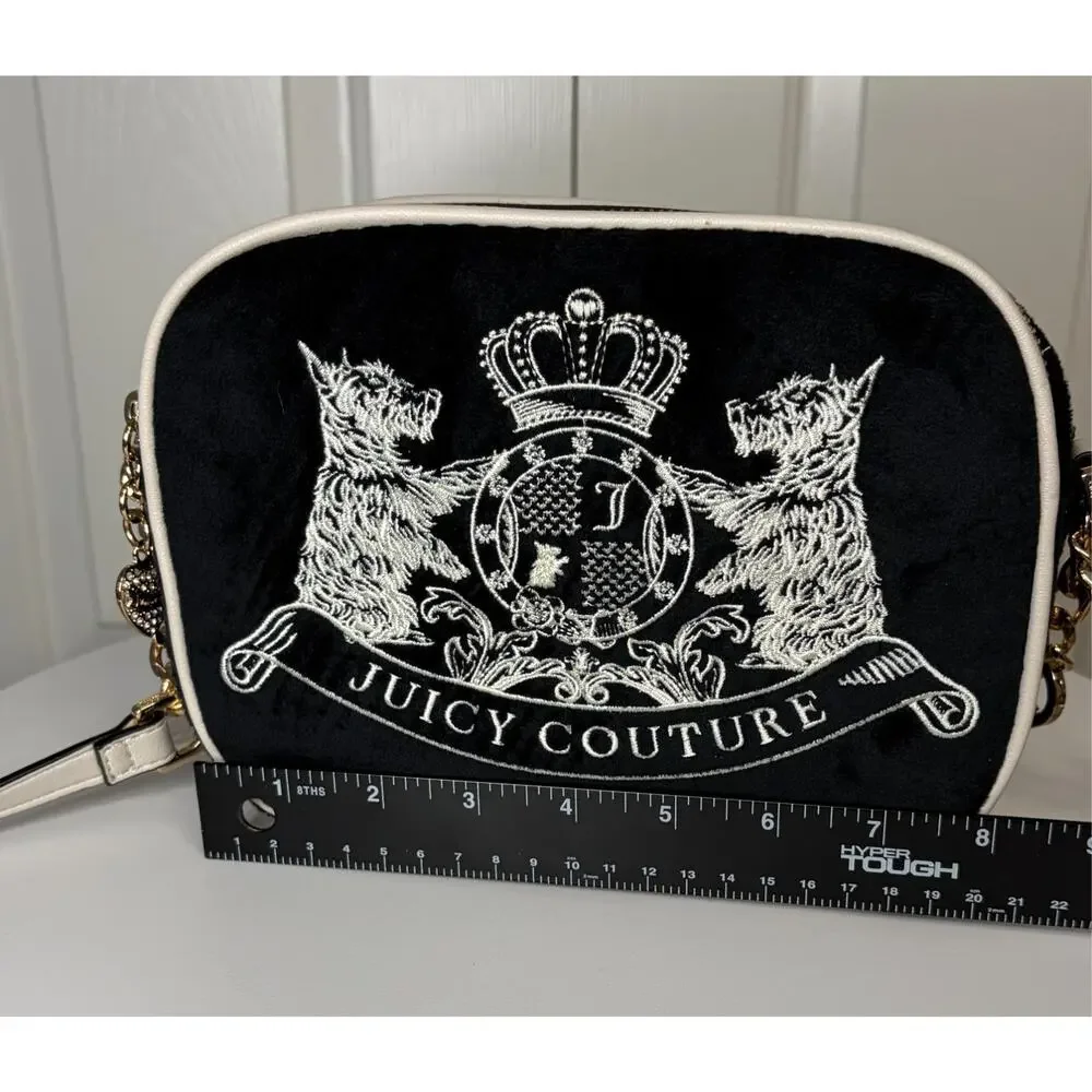 Scottie Dogs Camera Xbody Juicy Couture Crossbody Purse Black and White - NWT - Picture 3 of 16